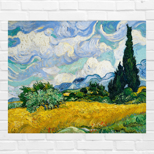 Wheat Field with Cypresses (1889) by Vincent Van Gogh - Think Big Dream Big Publishing
