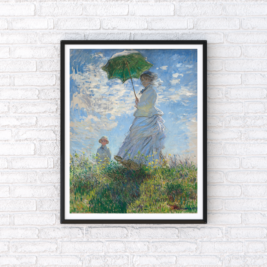Woman with a Parasol - Madame Monet and Her Son by Claude Monet (1875) - Think Big Dream Big Publishing