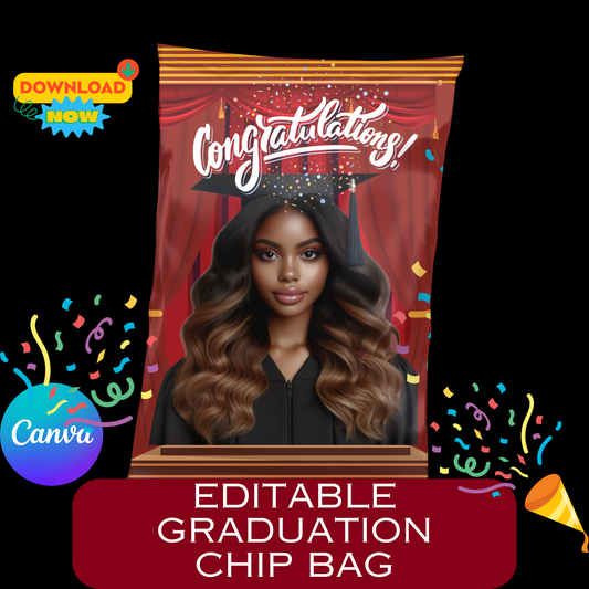 Graduation hat, graduation dress, graduation templates, graduation announcements, graduation cap, graduation chip bag, graduation, graduation gifts, etsy, etsy downloads, shopify, digital downloads, graduation templates