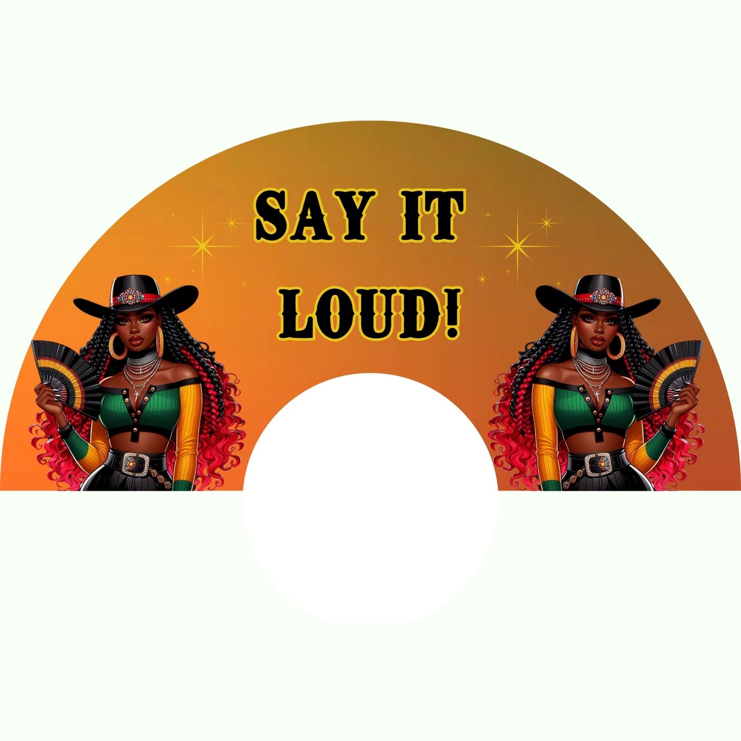 Trailride fan, custom clacking fan, clacking fan for line dancing, raver fan, rave fans, black cowgirl fan, black cowgirl, trailride, clack fan, handheld fan, large folding fan, trailride fans, etsy, etsy download