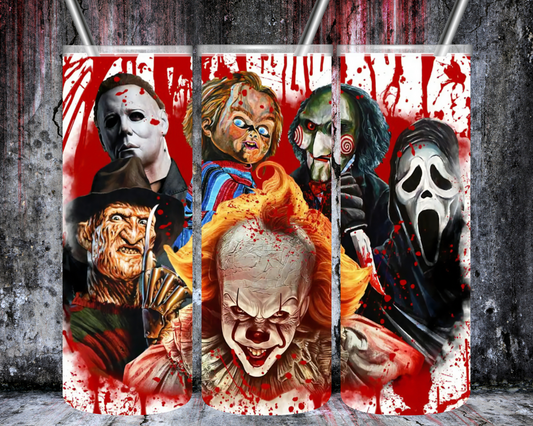 horror movies, pennywise, jason vorhees, michael myers, freddy kruger, Beverage tumbler wrap, Drink wraps, drink tumbler wrap, 20 oz tumbler, beer wrap, etsy digital products, etsy digital downloads, tumbler wrap designs, etsy sublimation designs, tumbler wraps, wrapper tumblers, tumbler vinyl, sublimation transfers, etsy tumbler, straight tumblers, digital png, tumbler wrap designs, etsy, 